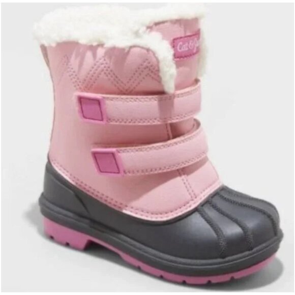Cat & Jack Toddler Denver Waterproof Winter Boots with Faux Fur size 6 NWT - Picture 1 of 7